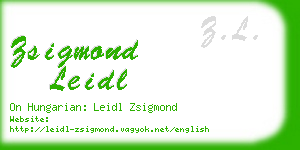 zsigmond leidl business card